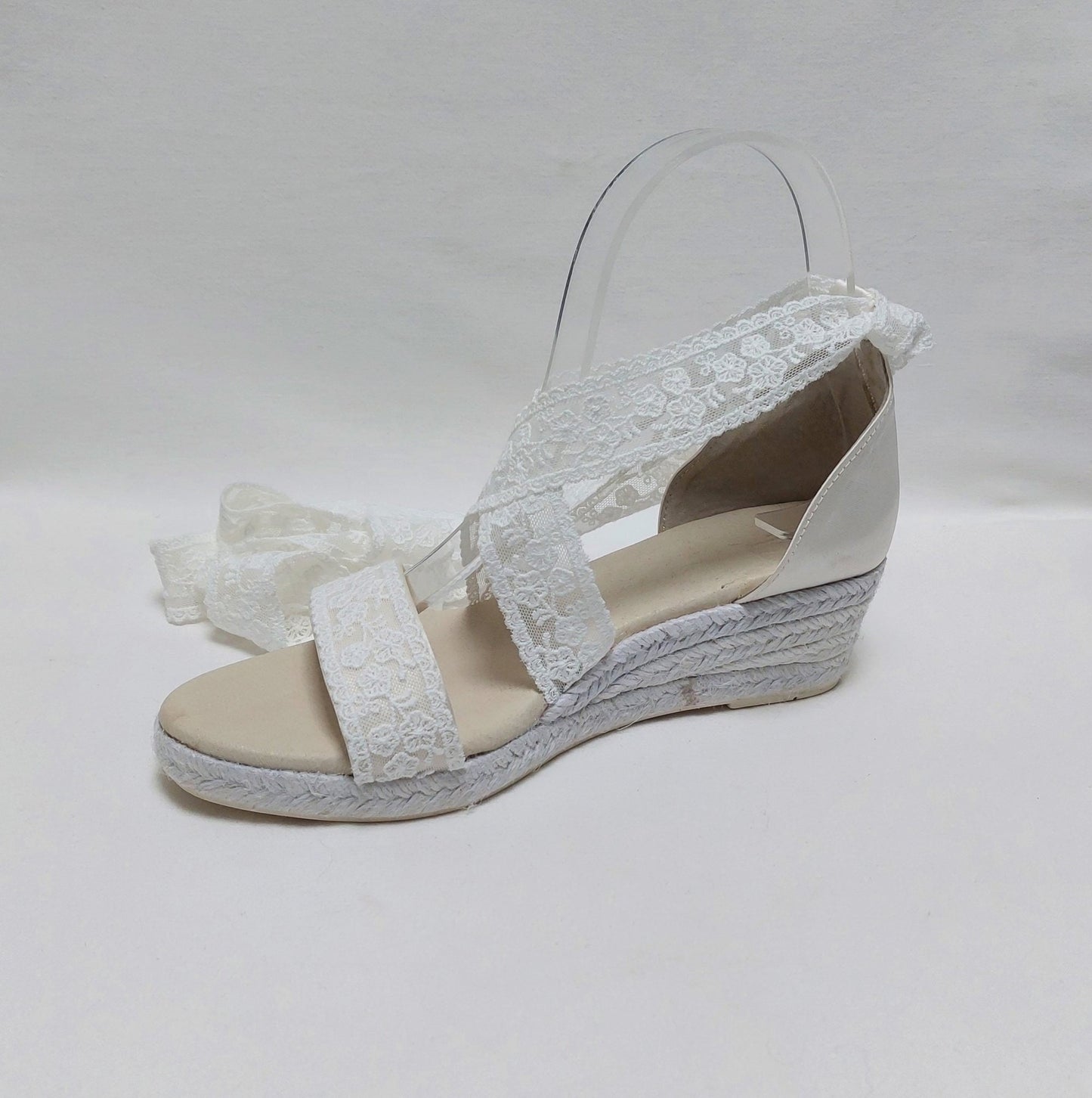 Zapatos boda, Alpargatas con encaje, Zapatos de novia, Sandalias boda en la playa, Sandalias encaje novias, Sandalias blancas novias