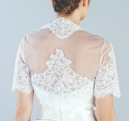 Lace Bridal Bolero, Bridal Bolero, Lace Bolero for Wedding, Lace Bolero for Brides, bridal bolero short sleeve