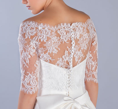 Lace Bridal Bolero, Bridal Bolero, Lace Bolero for Wedding, Lace Bolero for Brides, bridal bolero short sleeve