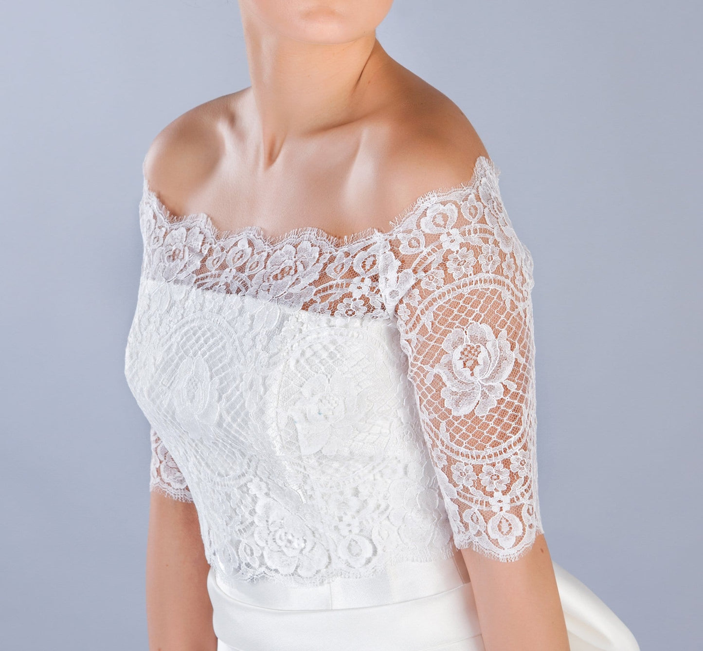 Bridal lace top, Bridal jacket, Bridal lace jacket, Bridal Bolero, Lace Bolero for Wedding, , Bridal bolero short sleeve