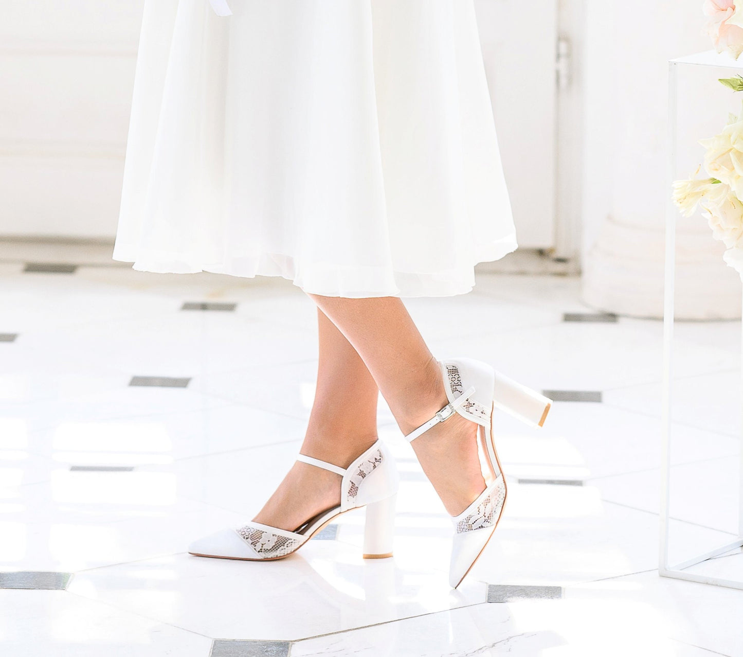 Bridal shoes with lace, Off white Bridal sandals, bridal shoes block heel closed toe, Bridal sandals block heel, Bridal shoes low heel