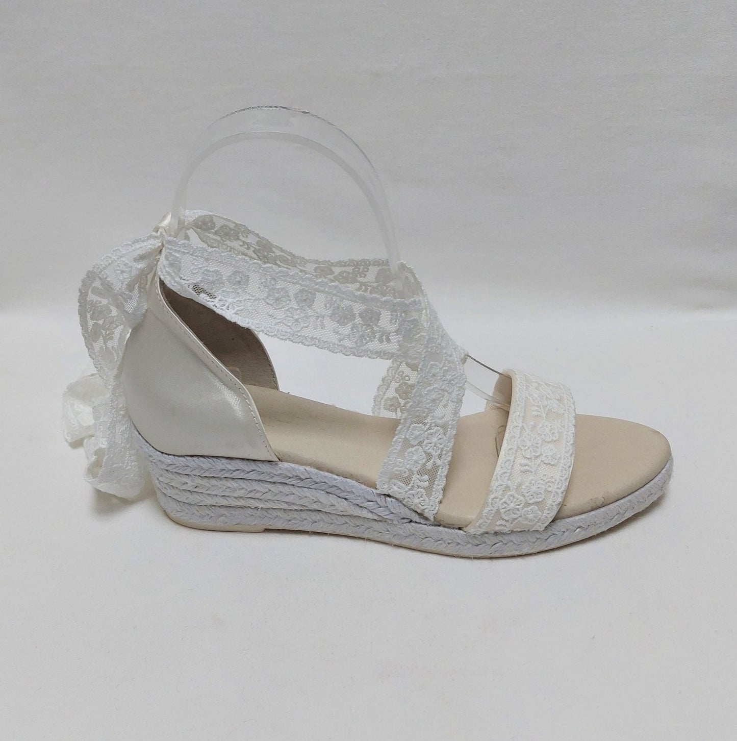 Zapatos boda, Alpargatas con encaje, Zapatos de novia, Sandalias boda en la playa, Sandalias encaje novias, Sandalias blancas novias