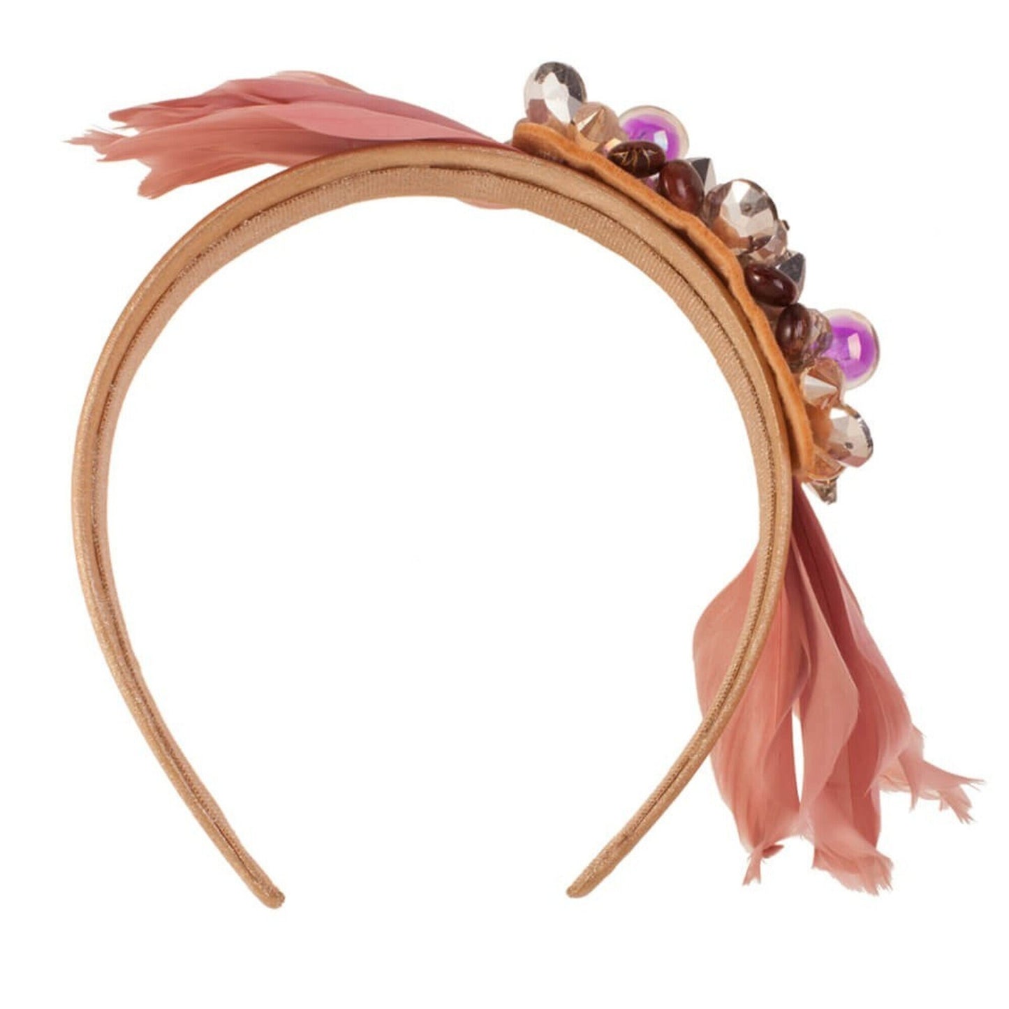 Diadema de pedreria y plumas/ Headband for Bridesmaids/ Diadema de fiesta con pedreria/ Tocado para madrinas para fiesta