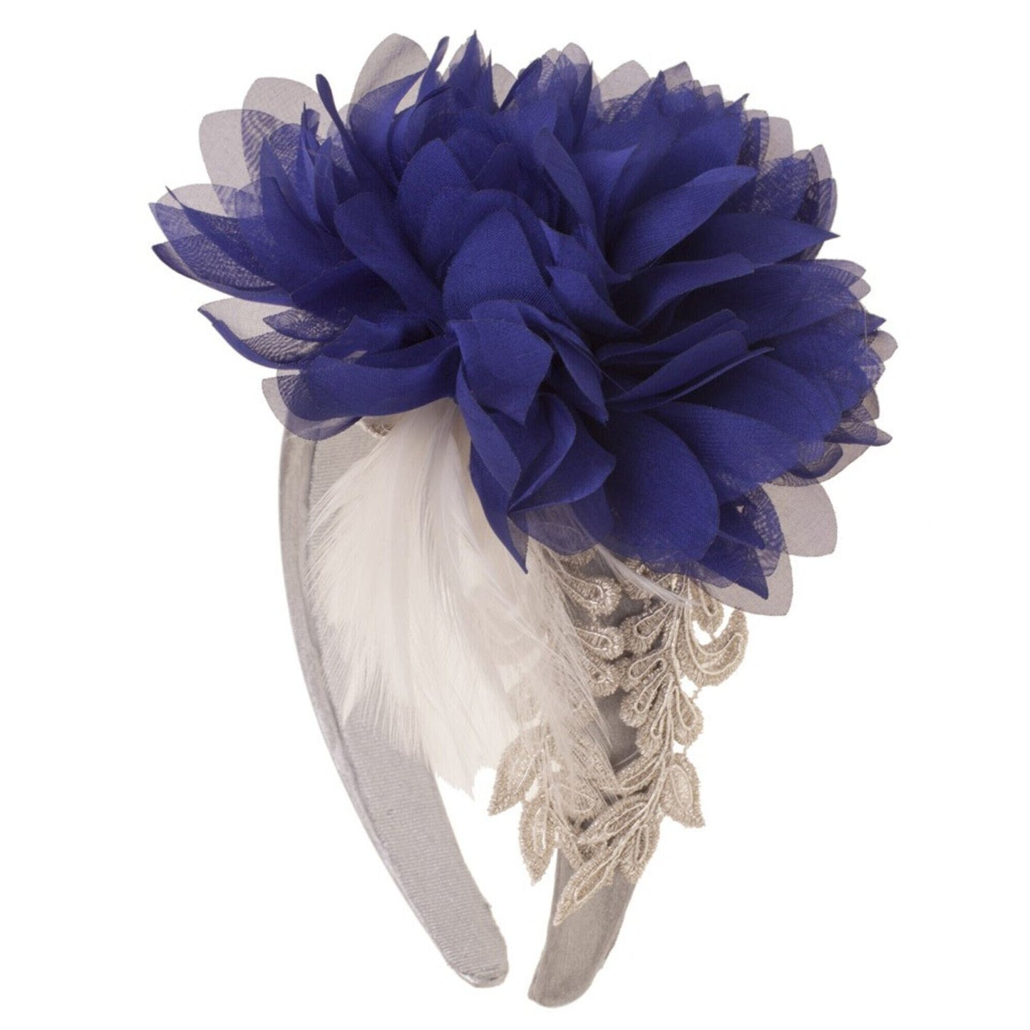 Party Headband/ Blue Flower Headband/ Headband for Bridesmaids/ Diadema de fiesta/ Tocado para madrinas para fiesta