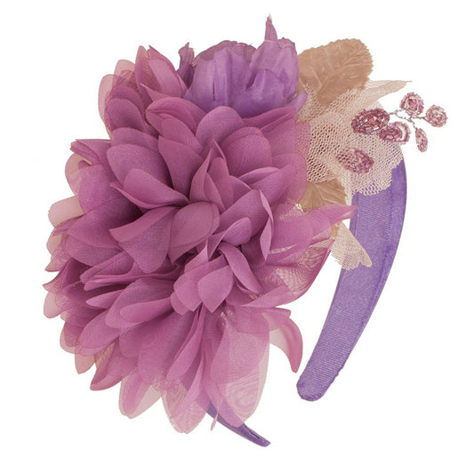 Diadema con aplique de flor de gasa/ Headband for Bridesmaids/ Diadema de fiesta/ Tocado para madrinas para fiesta/ Bridal headband