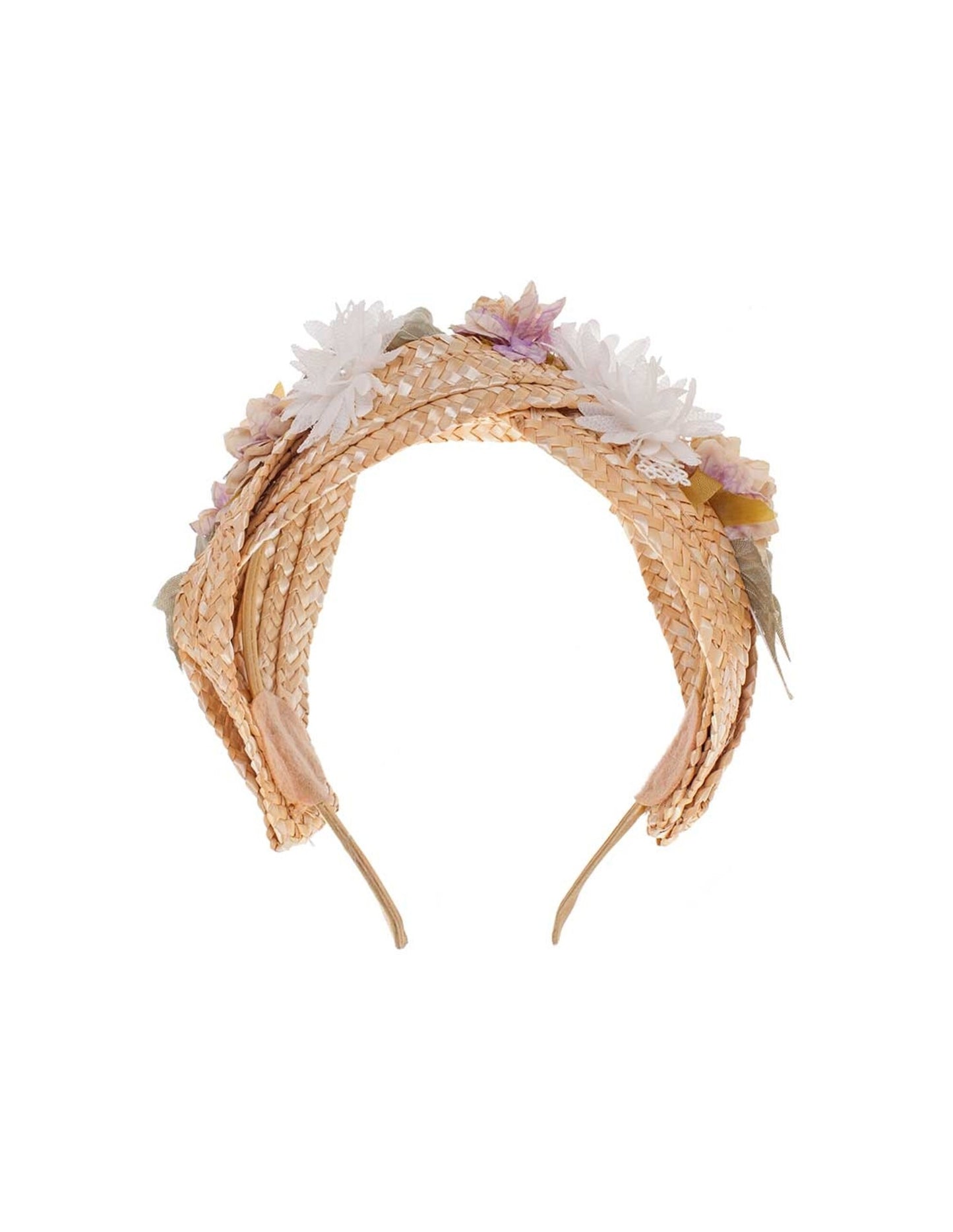 Diadema de rafia con flores de gasa/ Headband for Bridesmaids/ Diadema de fiesta/ Tocado para madrinas para fiesta/ Bridal headband