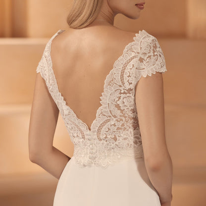 Lace Bridal Top Short Sleeve Amanda