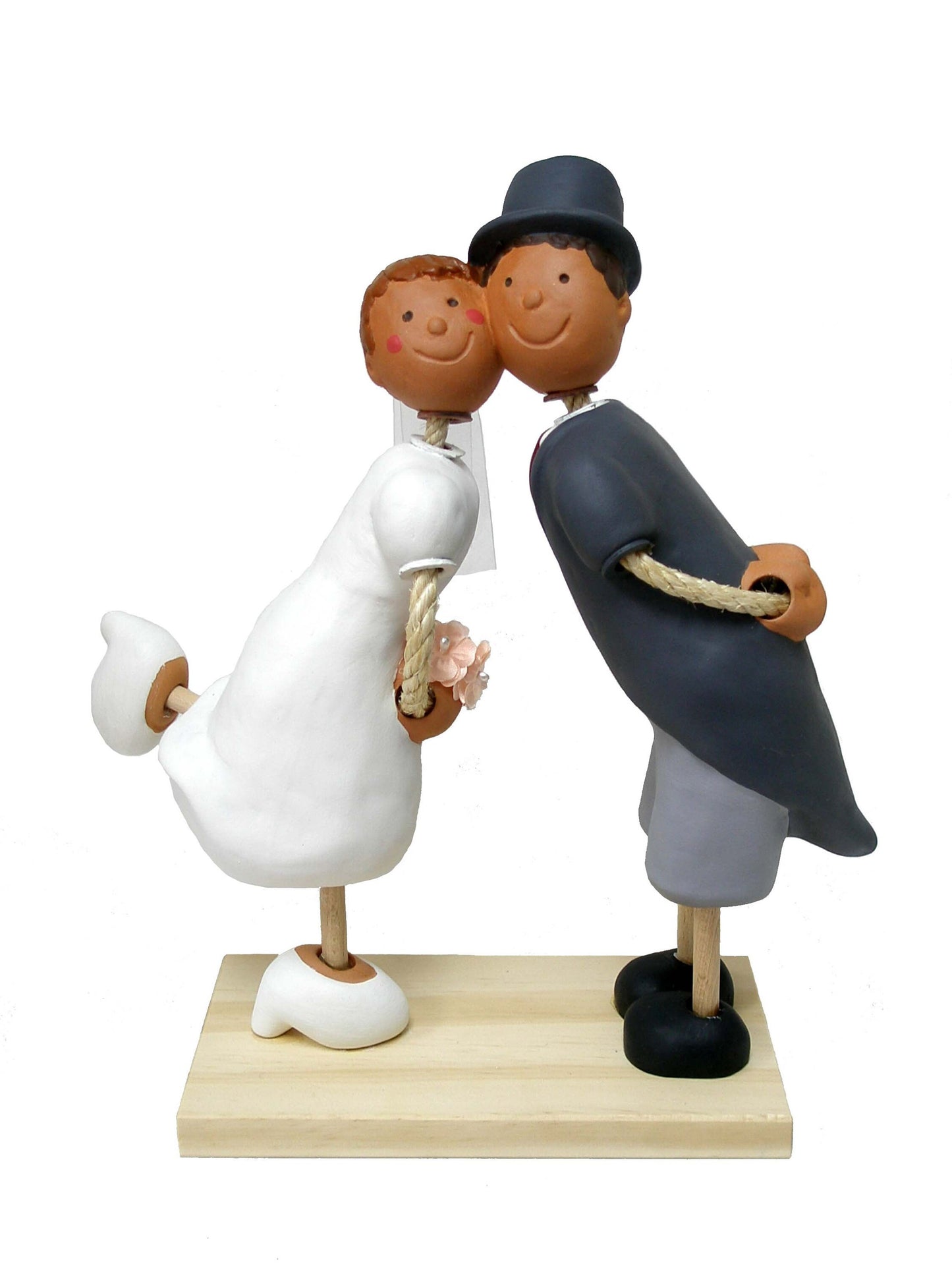 Topper Tarta Boda Terracota/ Handmade Bridal Cake Topper/ Novios para Tarta Boda/ Figuras Tarta Boda/ Topper Tarta Nupcial Originales/