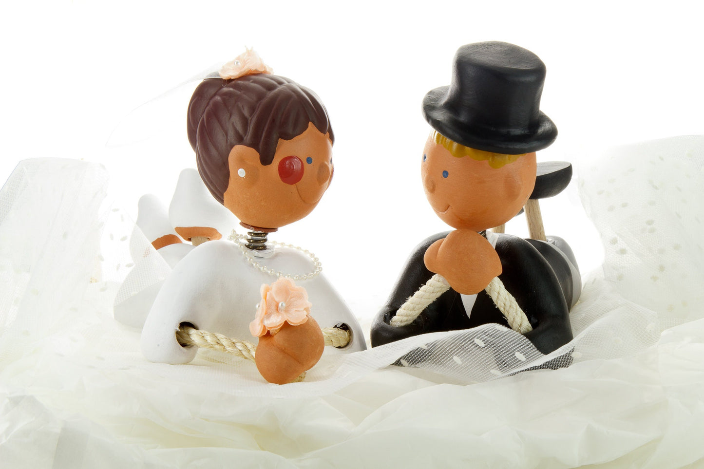 Topper Tarta Boda Terracota/ Handmade Bridal Cake Topper/ Novios para Tarta Boda/ Figuras Tarta Boda/ Topper Tarta Nupcial Originales/