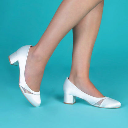 Zapatos de novia tacones bajos, Scarpe da sposa tacco basso, Zapatos de Novia elegantes, Zapatos de novia blancos, Zapatos de Novia cómodos,