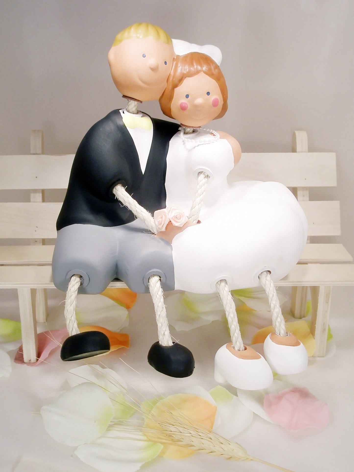 Topper Tarta Boda Terracota/ Handmade Bridal Cake Topper/ Novios para Tarta Boda/ Figuras Tarta Boda/ Topper Tarta Nupcial Originales/