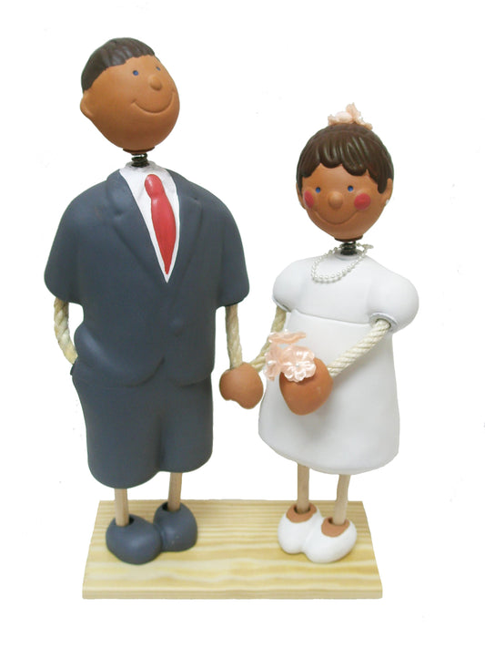 Topper Tarta Boda Terracota/ Handmade Bridal Cake Topper/ Novios para Tarta Boda/ Figuras Tarta Boda/ Topper Tarta Nupcial Originales/