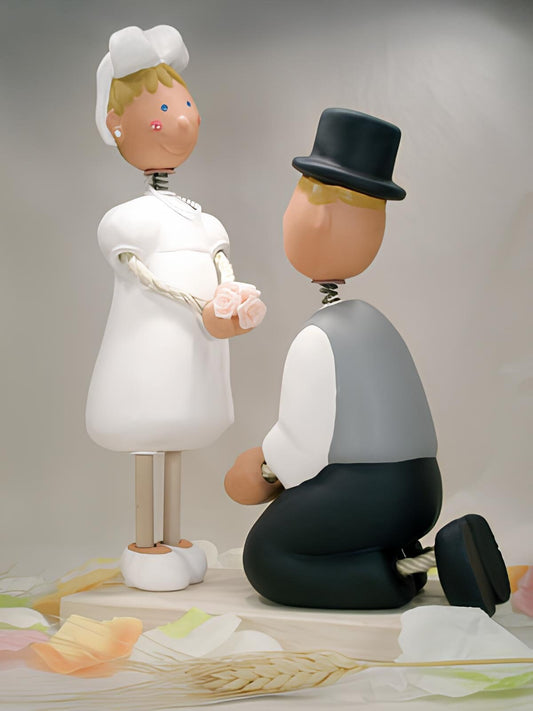 Topper Tarta Boda Terracota/ Handmade Bridal Cake Topper/ Novios para Tarta Boda/ Figuras Tarta Boda/ Topper Tarta Nupcial