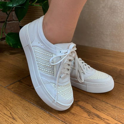 Baskets de mariée avec perles, Vans de mariée, plateforme de baskets de mariée, baskets de mariée pour mariage, Zapatillas de novia, Deportivas novia