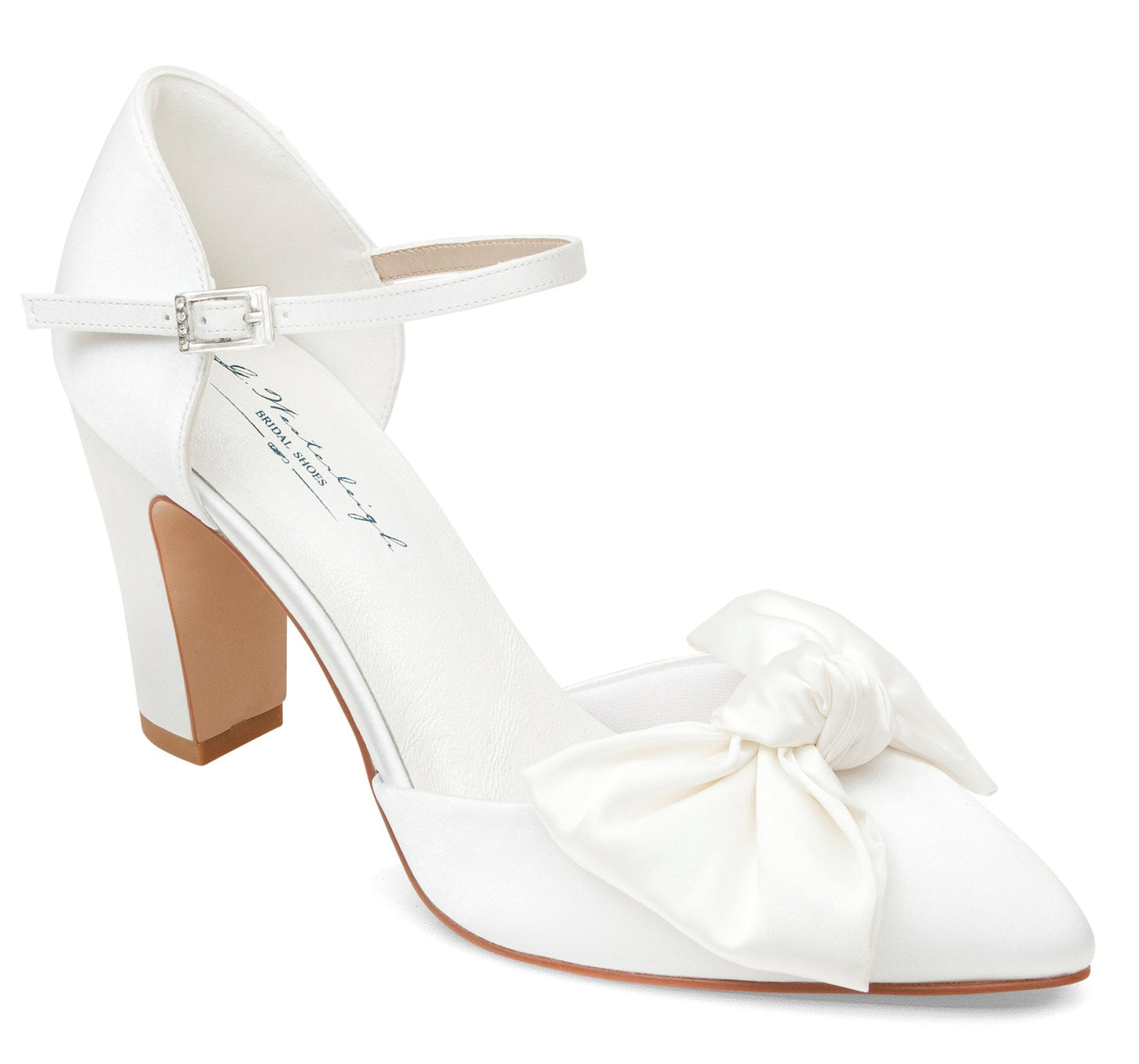 Bridal Shoes Block Heel, Off white Bridal Shoes with bow , Bridal Shoes Heels, Bridal Shoes Closed Toe, Bridal shoes, Bridal Shoes Bow