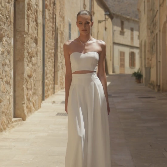 Bridal Pants and top. Wedding ensemble