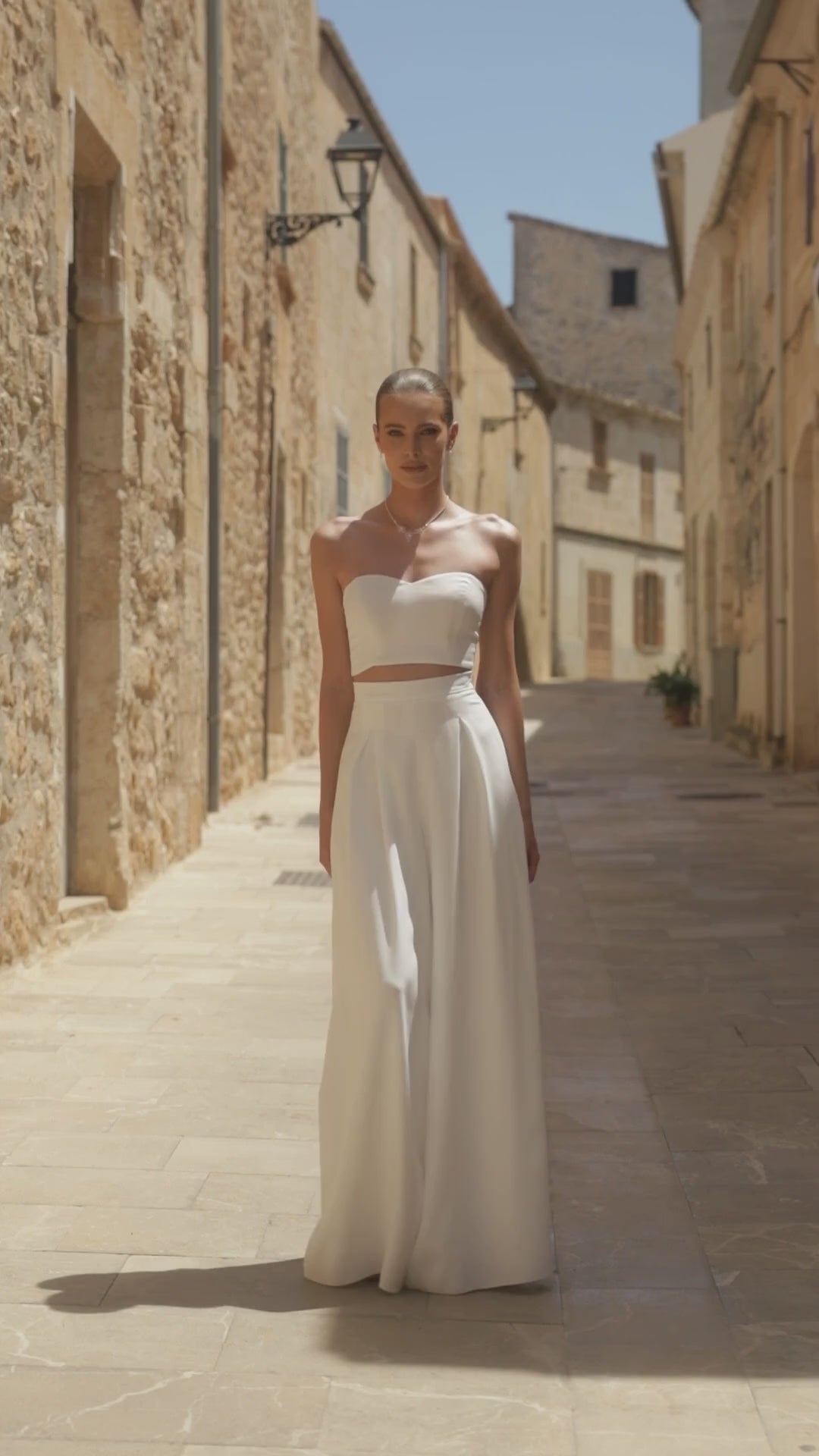 Bridal Pants and top. Wedding ensemble
